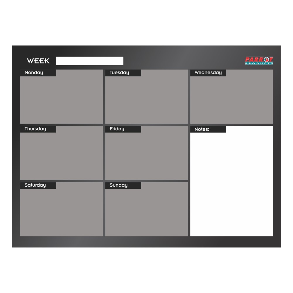 Parrot Weekly Planner Cast Acrylic 600 X 450mm