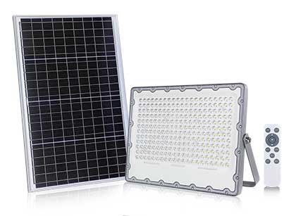 SOLAR 300W LED FLOODLIGHT C/W  40W PV PANEL AND REMOTE