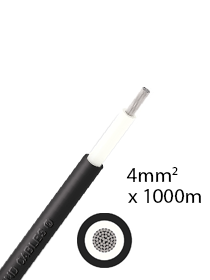 4mm2 single-core DC cable 1000m - Black