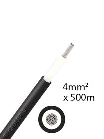 4mm2 single-core DC cable 500m - Black