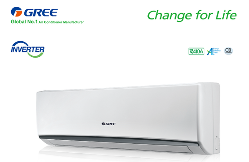 [GHW12QC-K3DNA1B] Gree Wall Mount Split Inverter Aircon Hot & Cold 12000BTU R410A