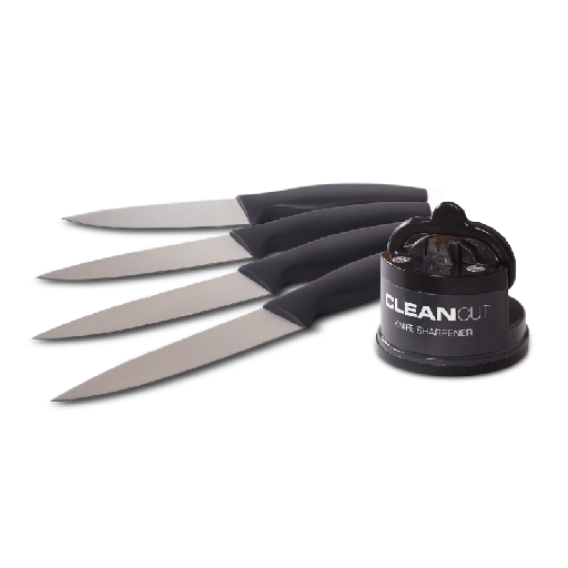 [KMS302] Clean Cut Knives Grey + Sharpener